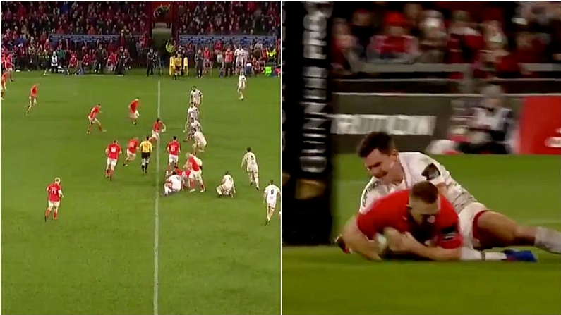 Watch: Stunning Andrew Conway Try Hands Munster Win Over Ulster