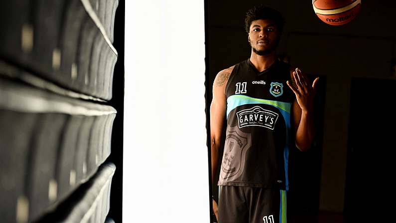 18 September 2019; Keith Jumper of Garvey's Tralee Warriors pictured at the 2019/2020 Basketball Ireland Season Launch and Hula Hoops National Cup draw at the National Basketball Arena in Tallaght, Dublin. Photo by Sam Barnes/Sportsfile