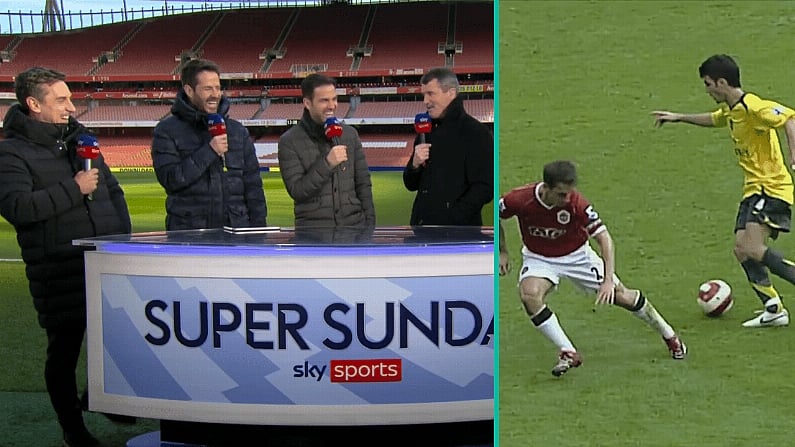 Watch: Roy Keane Couldn't Resist A Dig At Gary Neville Over Fabregas Defending