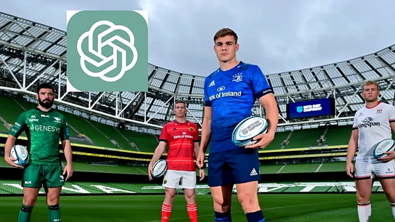 Leinster player Garry Ringrose with Munster Connacht Ulster players