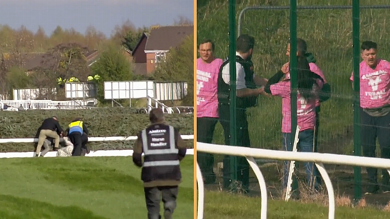 Watch: Animal Rights Protestors Force Grand National To Be Delayed