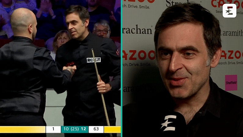 Ronnie O'Sullivan Gave Classy Interview Despite Crucible Collapse Against Luca Brecel