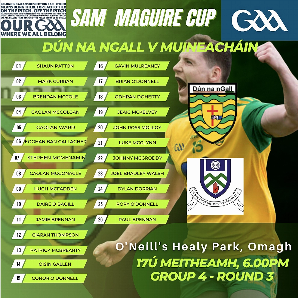 Donegal v Monaghan team