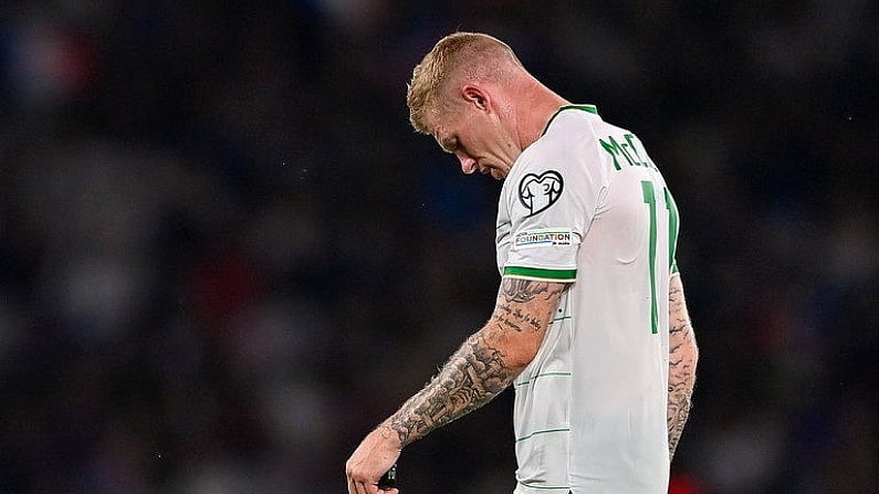 7 September 2023; James McClean of Republic of Ireland after the UEFA EURO 2024 Championship qualifying group B match between France and Republic of Ireland at Parc des Princes in Paris, France. Photo by Seb Daly/Sportsfile