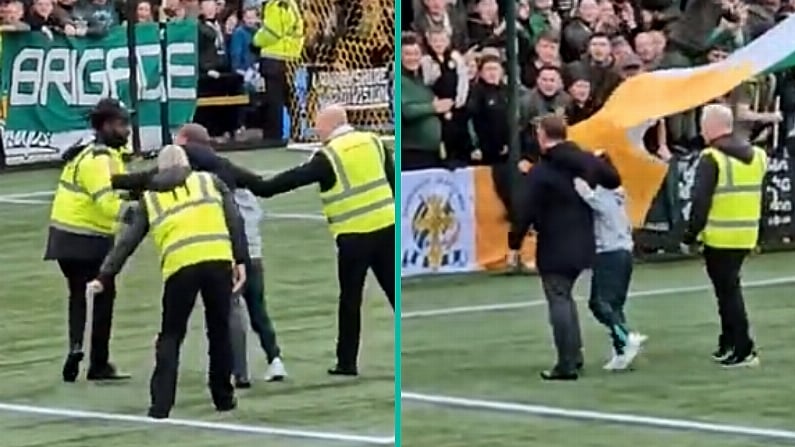 Brendan Rodgers Was Having None Of Steward's Efforts To Drag Young Fan Off The Pitch