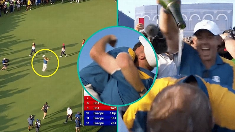 Crazy Scenes On The 18th As Shane Lowry Finishes Off Europe Ryder Cup Win