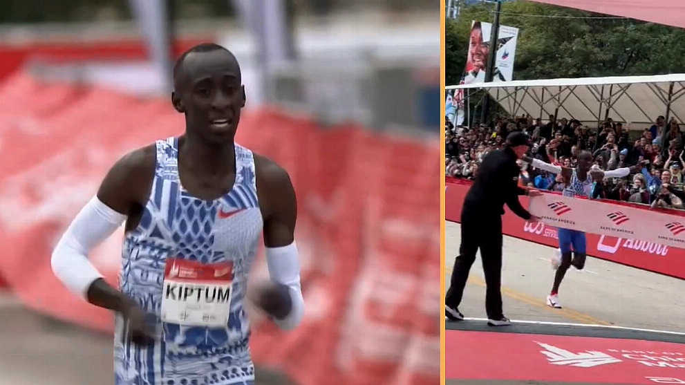 Kenya's Kelvin Kiptum breaks marathon world record