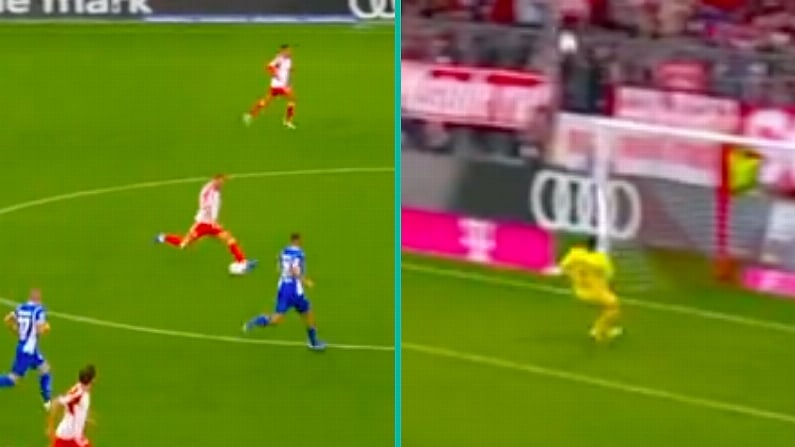 Fans In Awe As Harry Kane Scores Beckham-Esque Worldie For Bayern