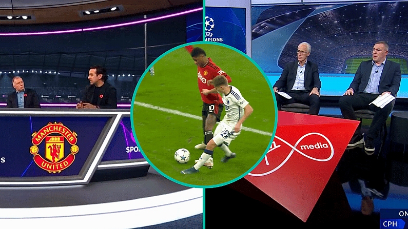 Irish & English Pundits Had Very Different Views On Controversial Marcus Rashford Red Card