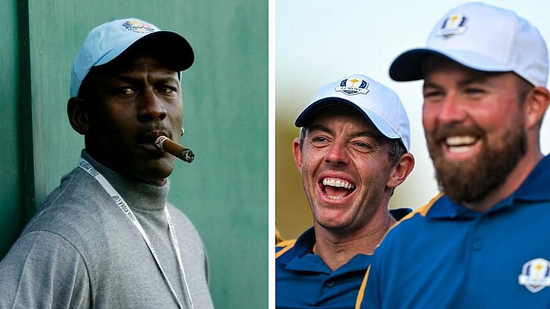 Michael Jordan Called Over To Rory McIlroy And Shane Lowry's Ryder Cup Rollover