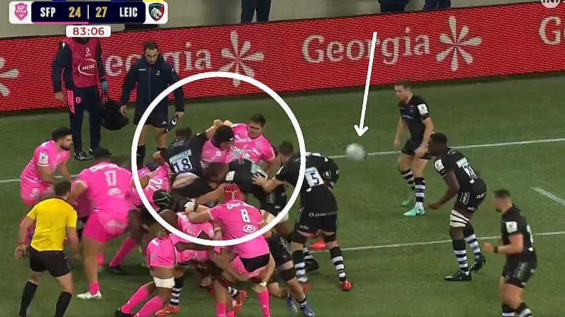 Bizarre Scenes As Second Ball Causes Chaos In Stade Francais v Leicester