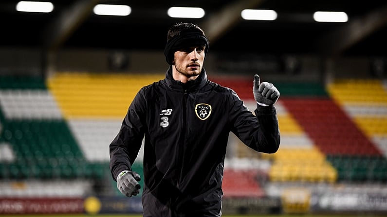 19 November 2019; Troy Parrott of Republic of Ireland prior to the UEFA European U21 Championship Qualifier match between Republic of Ireland and Sweden at Tallaght Stadium in Tallaght, Dublin. Photo by Stephen McCarthy/Sportsfile