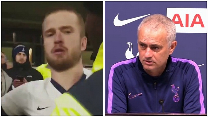 Mourinho Explains Why Eric Dier Climbed Into Crowd To Confront Fan