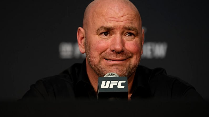 6 October 2018; UFC President Dana White during the post fight press conference following UFC 229 at T-Mobile Arena in Las Vegas, Nevada, USA. Photo by Stephen McCarthy/Sportsfile