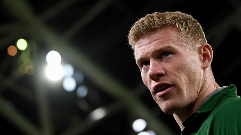 18 November 2019; James McClean of Republic of Ireland prior to the UEFA EURO2020 Qualifier match between Republic of Ireland and Denmark at the Aviva Stadium in Dublin. Photo by Stephen McCarthy/Sportsfile