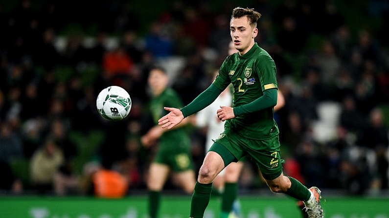 14 November 2019; Lee O'Connor of Republic of Ireland during the International Friendly match between Republic of Ireland and New Zealand at the Aviva Stadium in Dublin. Photo by Eoin Noonan/Sportsfile