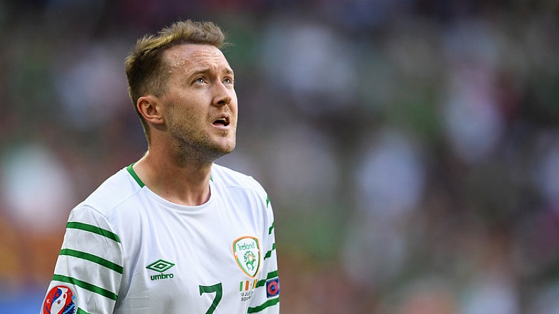 18 June 2016; Aiden McGeady of Republic of Ireland during the UEFA Euro 2016 Group E match between Belgium and Republic of Ireland at Nouveau Stade de Bordeaux in Bordeaux, France. Photo by Stephen McCarthy/Sportsfile