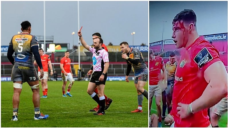 Watch: Madness In Thomond As Scarlets' Lousi Red Carded