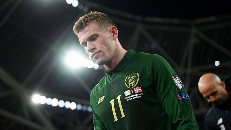 18 November 2019; James McClean of Republic of Ireland after the UEFA EURO2020 Qualifier match between Republic of Ireland and Denmark at the Aviva Stadium in Dublin. Photo by Stephen McCarthy/Sportsfile