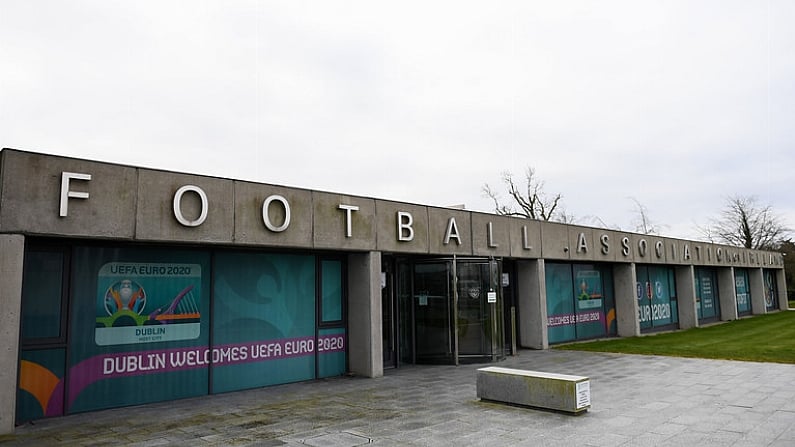 17 March 2020; Football Association of Ireland headquarters in Abbotstown, Dublin. Following UEFA's meeting to discuss the upcoming tournament amid the on-going global pandemic of Coronavirus (COVID-19), the decision has been taken to postpone the tournament until June 2021. Dublin, one of 12 host cities across Europe, is due to host UEFA EURO 2020. The Aviva Stadium is scheduled to host three group games and one round 16 game. Photo by Stephen McCarthy/Sportsfile