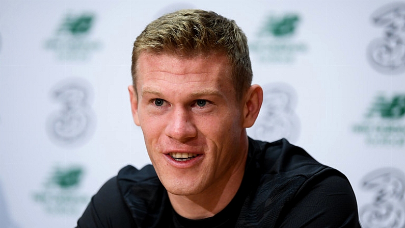 12 November 2019; James McClean during a Republic of Ireland press conference at the FAI National Training Centre in Abbotstown, Dublin. Photo by Stephen McCarthy/Sportsfile