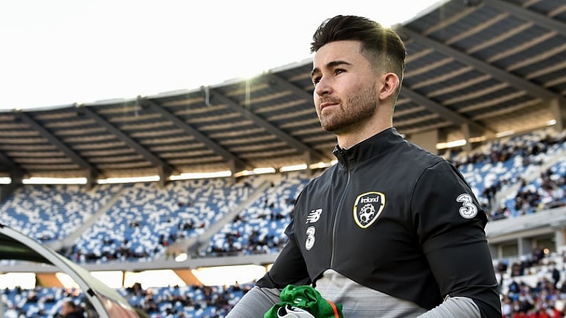 12 October 2019; Sean Maguire of Republic of Ireland prior to the UEFA EURO2020 Qualifier match between Georgia and Republic of Ireland at the Boris Paichadze Erovnuli Stadium in Tbilisi, Georgia. Photo by Seb Daly/Sportsfile