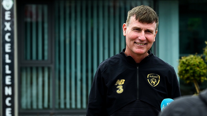 8 July 2020; Republic of Ireland manager Stephen Kenny during a press conference at FAI Headquarters in Abbotstown, Dublin. Photo by Stephen McCarthy/Sportsfile