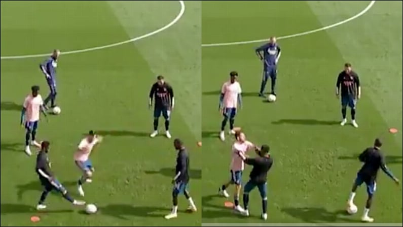 WATCH: Arsenal's Dani Ceballos And Eddie Nketiah Have Very Heated Exchange In Their Warm-Up