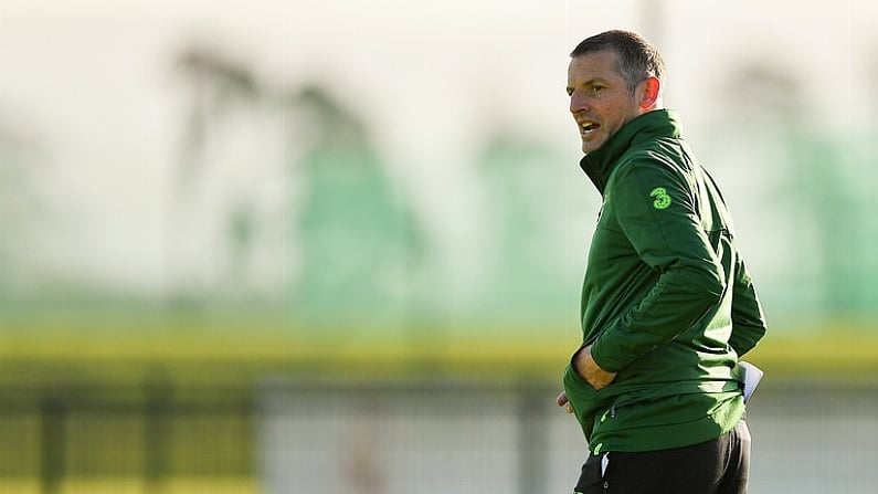 4 February 2019; Assistant manager Jim Crawford during a Republic of Ireland U21 training session at the FAI National Training Centre in Abbotstown, Dublin. Photo by Seb Daly/Sportsfile