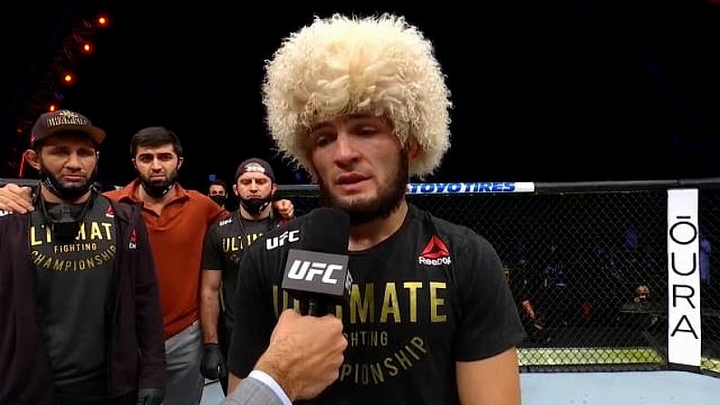 Khabib Retires Unbeaten With Gaethje Victory Weeks After Breaking Foot