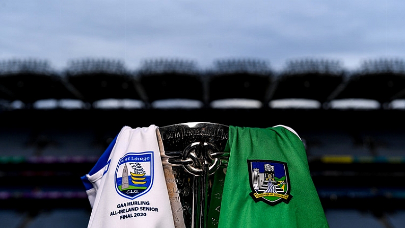 11 December 2020; The Liam MacCarthy Cup prior to the GAA Hurling All-Ireland Senior Championship Final between Limerick and Waterford at Croke Park in Dublin. Photo by Brendan Moran/Sportsfile