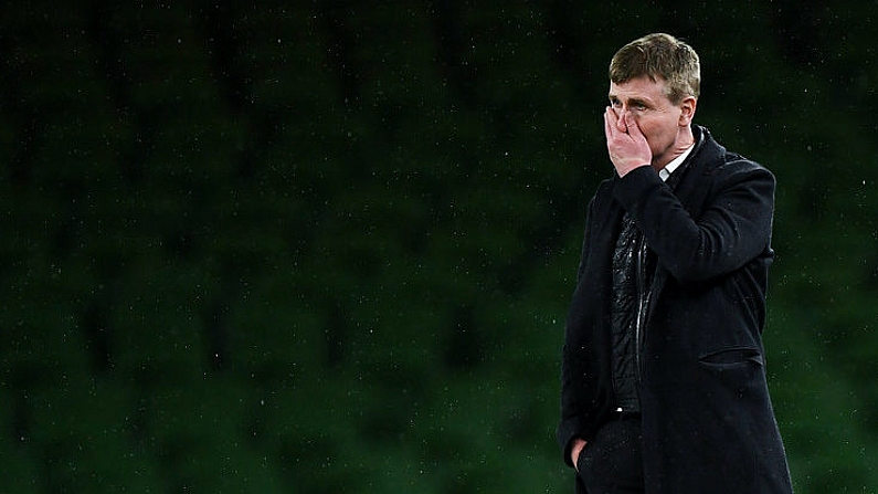 27 March 2021; Republic of Ireland manager Stephen Kenny during the FIFA World Cup 2022 qualifying group A match between Republic of Ireland and Luxembourg at the Aviva Stadium in Dublin. Photo by Harry Murphy/Sportsfile