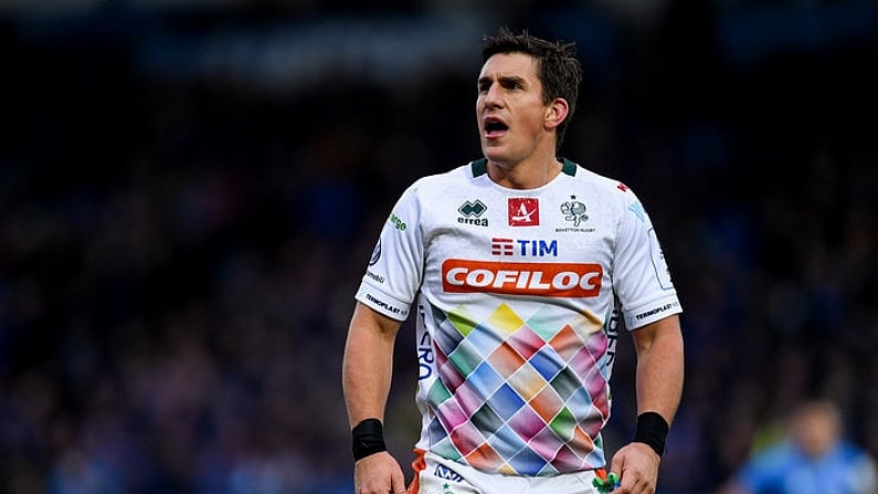 16 November 2019; Ian Keatley of Benetton during the Heineken Champions Cup Pool 1 Round 1 match between Leinster and Benetton at the RDS Arena in Dublin. Photo by Ramsey Cardy/Sportsfile