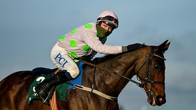 27 December 2020; Jockey Paul Townend and Chacun Pour Soi following victory in the Paddy's Rewards Club Steeplechase on day two of the Leopardstown Christmas Festival at Leopardstown Racecourse in Dublin. Photo by Seb Daly/Sportsfile