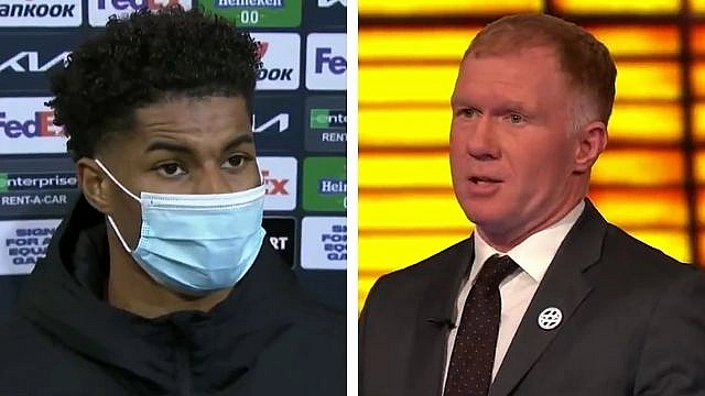 paul scholes marcus rashford europa league interview