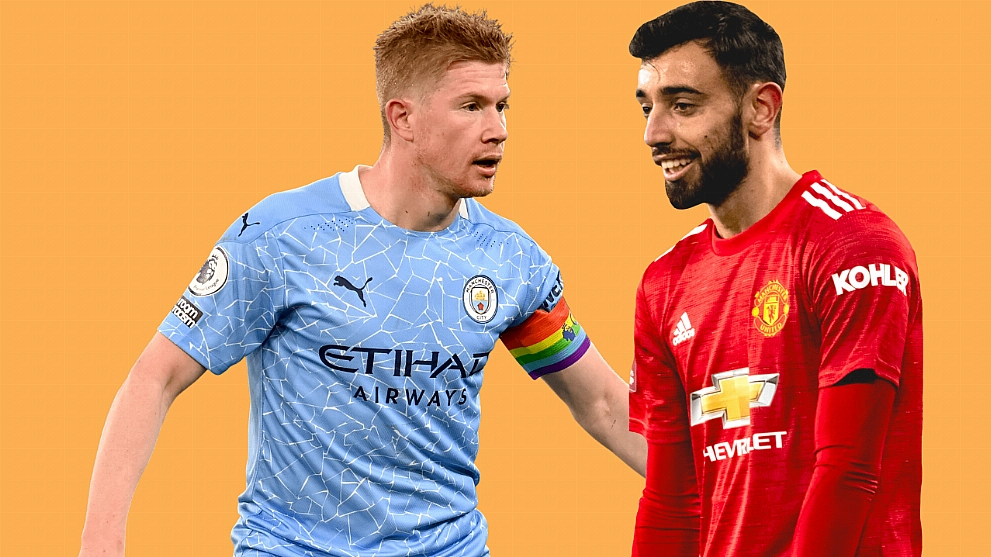 Manchester derby quiz Kevin de Bruyne Bruno Fernandes