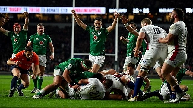 english media reaction ireland's win six nations twickenham 2022