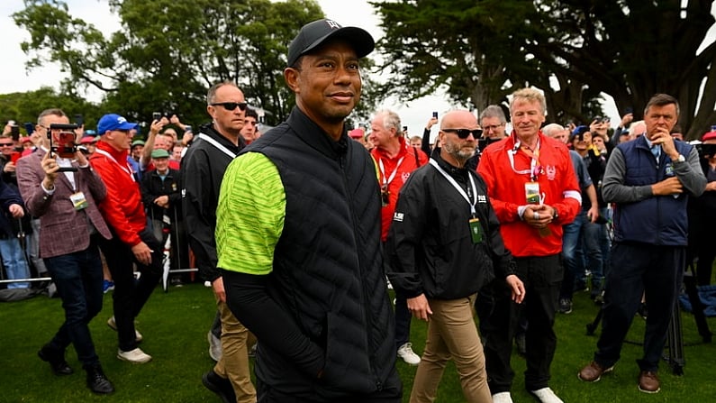 4 July 2022; Tiger Woods of USA during day one of the JP McManus Pro-Am at Adare Manor Golf Club in Adare, Limerick. Photo by Ramsey Cardy/Sportsfile