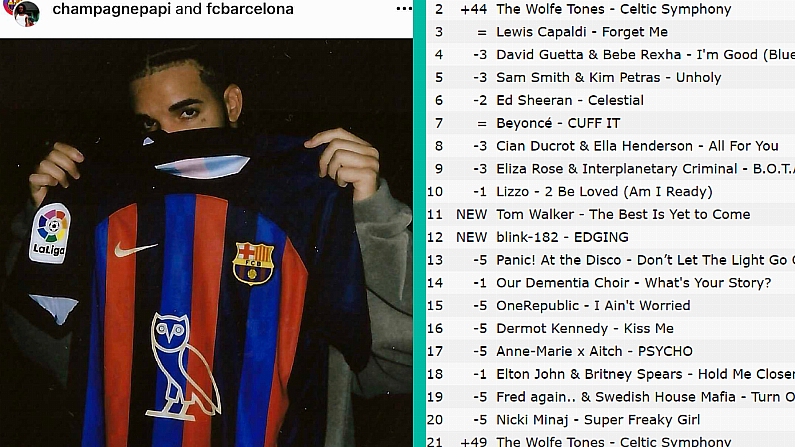 Drake And Spotify Take Inspiration From Wolfe Tones With Barcelona Crossover