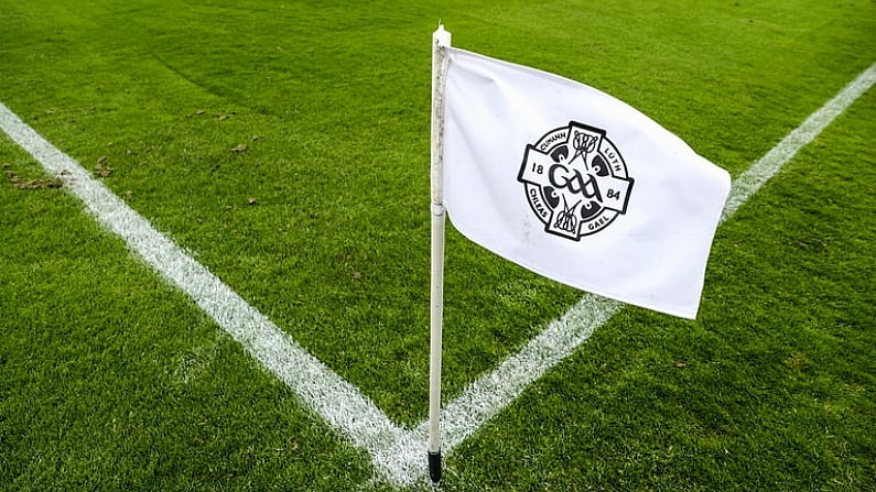 21 May 2022; A general view of a corner flag before the Leinster GAA Hurling Senior Championship Round 5 match between Laois and Westmeath at MW Hire OMoore Park in Portlaoise, Laois. Photo by Michael P Ryan/Sportsfile