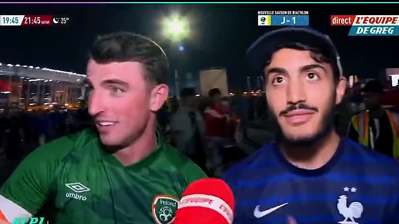 Irishman Hilariously Interrupts French Broadcast At World Cup