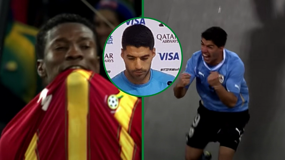 luis suarez world cup ghana uruguay gyan