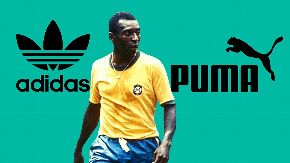 pele adidas puma 1970 world cup