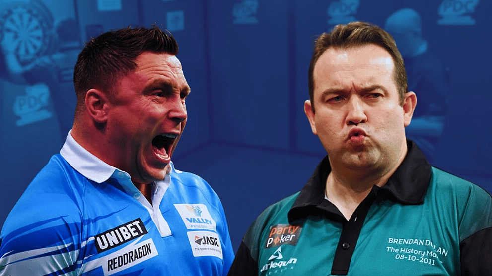 gerwyn price brednan dolan pdc darts match