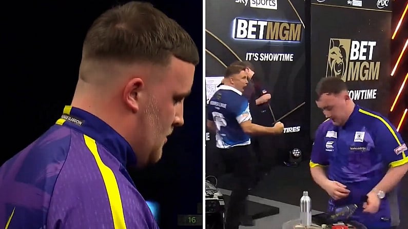 Luke Littler Reacted Furiously After Missing Huge Shot At Gerwyn Price