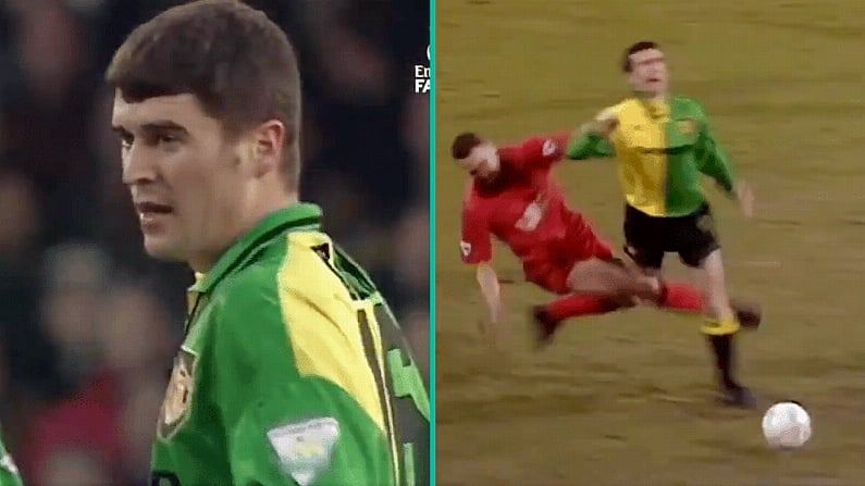 Watch: 90s FA Cup Battle Between Roy Keane & Vinnie Jones Was Intense