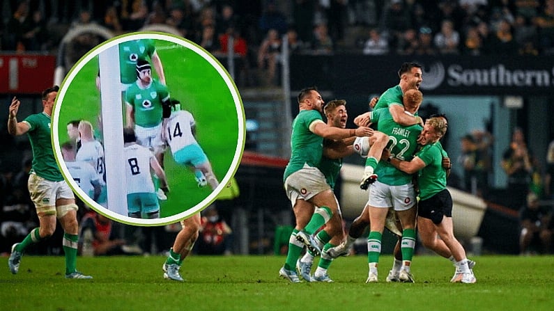 South Africa Fans Make Bizarre Complaint About Ciaran Frawley's Winning Drop Goal