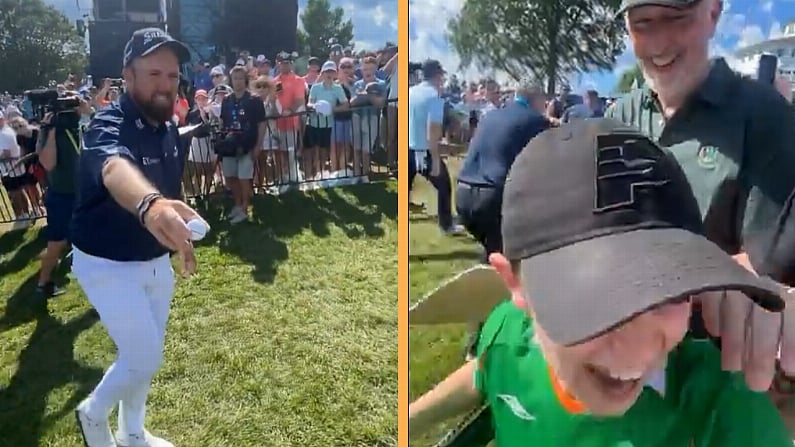 Brilliant Moment As Shane Lowry Gives Ball To Young Ireland Fan After Historic Round