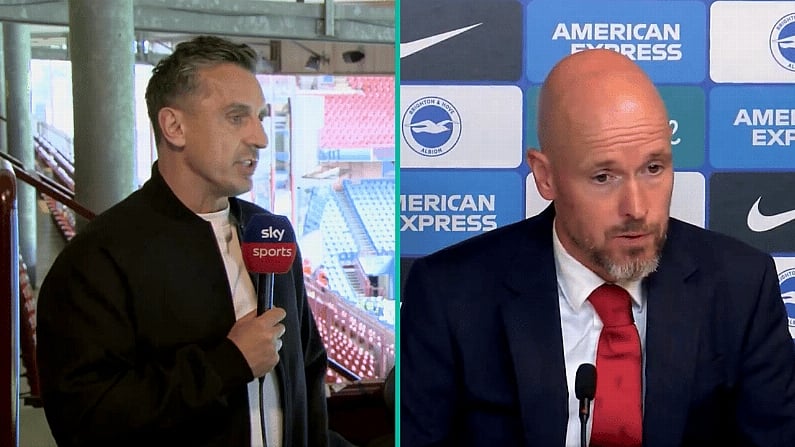 Gary Neville Has Huge Erik Ten Hag Worry After Brighton Defeat