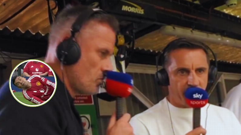 Neville Left Speechless Before Tense Row With Carragher Over Ten Hag's Future